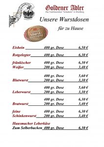 Wurstdosen September 2025